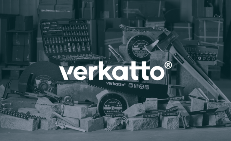 Logotyp Verkatto – polski producent narzędzi budowlanych, malarskich, wierteł, tarcz i artykułów BHP