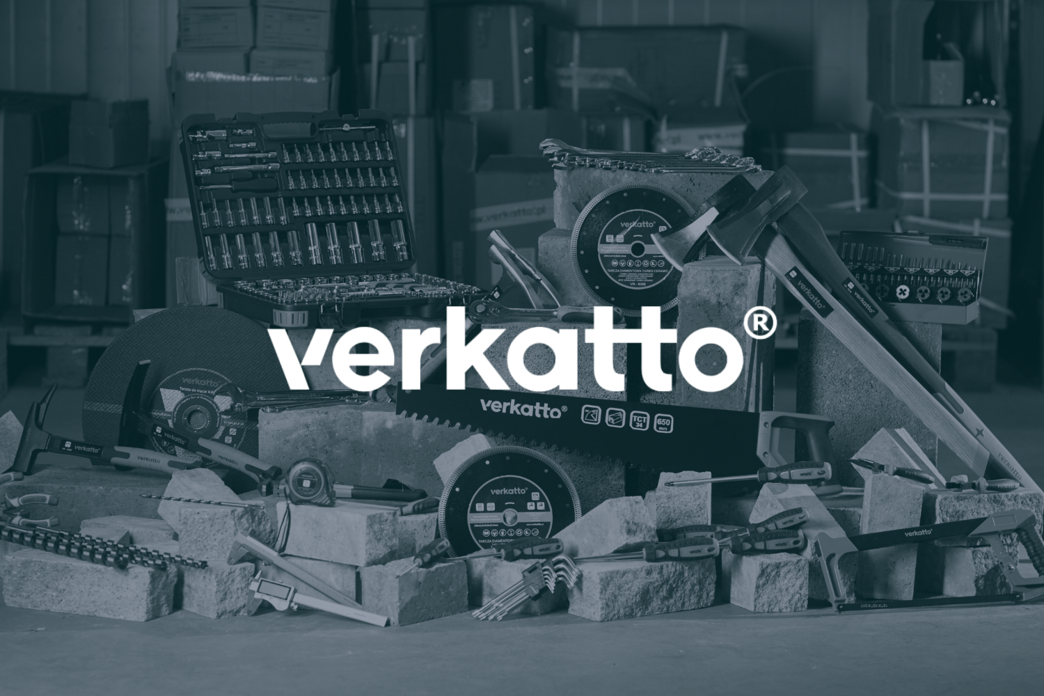 Logotyp Verkatto – polski producent narzędzi budowlanych, malarskich, wierteł, tarcz i artykułów BHP